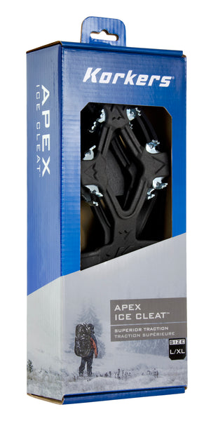 Korkers Apex Ice Cleat - L/XL - Black